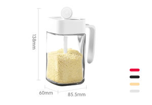 ขวดใส่เครื่องปรุงแบบมีฝาปิด CXT079 สำหรับขายส่ง ขวดแก้วใส่เครื่องปรุงรสในครัว ขวดใส่เกลือ น้ำผึ้ง น้ำมันแบบมีฝาปิดสนิท - Product Image 6