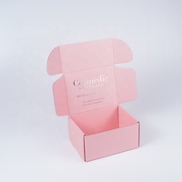 Boîte d'Emballage Produit Personnalisée, Boîte Cadeau Pliante en Carton Ondulé, Usine OEM, Emballage d'Expédition Rose Écologique avec Logo