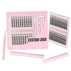 Pestañas Segmentadas Hechas a Mano, Curvatura D Individual, 8-16 mm, Kit de Pestañas Naturales en Racimo, Logotipo Personalizado, Pestañas en Forma de Abanico - Product Image 2