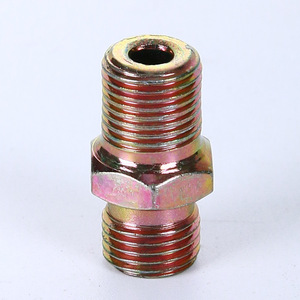 Une extrémité plate une extrémité pouce filetage inversé droit fer vis connecteur hydraulique raccords de tuyauterie connecteur de Transition - Product Image 4