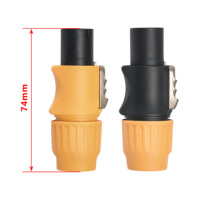 Connecteur d'alimentation Powercon TRUE1 orange étanche IP65, prise mâle 16A 250V, prise femelle pour scène extérieure LED