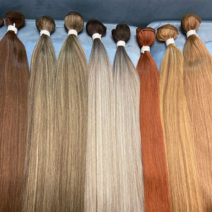 Extensions de Cheveux Synthétiques Grande Vente Fibre Premium de 12 à 36 Pouces Résistantes à la Chaleur Tissage Ombré Blond Lisse Os Faisceaux de Cheveux - Product Image 3