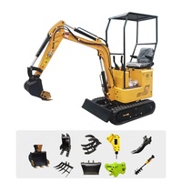 Meilleur fabricant chinois Prix de vente Nouvelles petites pelleteuses compactes remorquables diesel CE Micro Digger 1 tonne 1.3 tonnes Excavatrices Mini