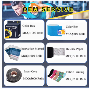 Bande de kinésiologie élastique 5cm*5m, bande de kinésiologie sportive, bandage de soin, bande de kinésiologie de premiers secours, bande de kinésiologie pour blessures musculaires, bande de sport - Product Image 4