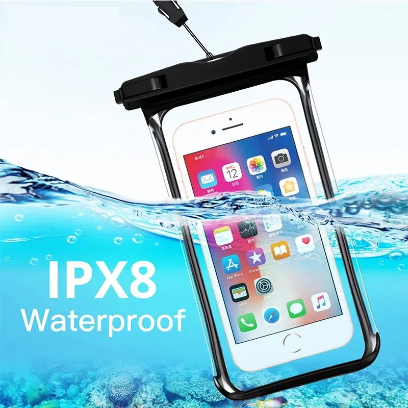 Universal Waterproof Phone Case Swim Bag For iPhone 11 13 Pro Max for Samsung Water Sports Beach Pool 6.7inch Cover