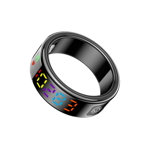 Anneau de suivi de forme physique intelligent 24/7 fréquence cardiaque surveillance du sommeil en oxygène sanguin 5ATM étanche contrôlé par application en acier axé sur la santé - Product Image 3