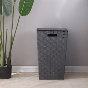 Lưu trữ giặt quần áo Nylon giỏ với nắp vải quần áo giặt <span class=keywords><strong>Hamper</strong></span> cho quần áo bẩn với tay cầm di động - Product Image 6