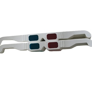 Lunettes 3D jetables Beckon en papier rouge et bleu, légères, pour cinéma, télévision, ordinateur, événements promotionnels - Product Image 1