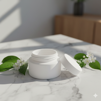 Pot en porcelaine crème de luxe 5g 10g15g 20g 30g 50g 100g Rond Opale Blanc Céramique Emballage de crème pour la peau Pot en verre