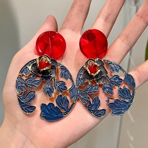 Pendientes Clásicos con Forma de Flor, Chapados en Oro, Joyería para Mujer, para Bodas - Product Image 1