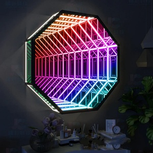 3D Magic Mirror Light Box Advertising Light Boxes Led Infinity Mirror Design Lamp <b>Easel</b> <b>Stand</b> Sign for Real Estate Marketing - Product Image 4