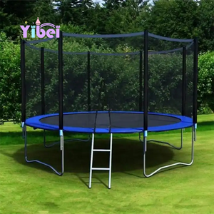 Trampolín Elástico Redondo de Fitness de 8, 10, 12, 14, 16 Pies con Red de Seguridad para Niños y Adultos - Product Image 4