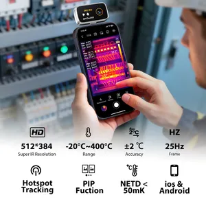 กล้องถ่ายภาพความร้อน GOYOJO GW340 GW192A แบบ USB C สำหรับ Android ความละเอียด 512x384 อินฟราเรด อุณหภูมิ 20 องศาเซลเซียสถึง 400 องศาเซลเซียส - Product Image 2