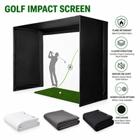 Écran de projection pour simulateur de golf d'intérieur, gris, 3 couches, ignifuge, silencieux, haute définition 4K, largeur de tissu extra-large 3,2 m, personnalisé