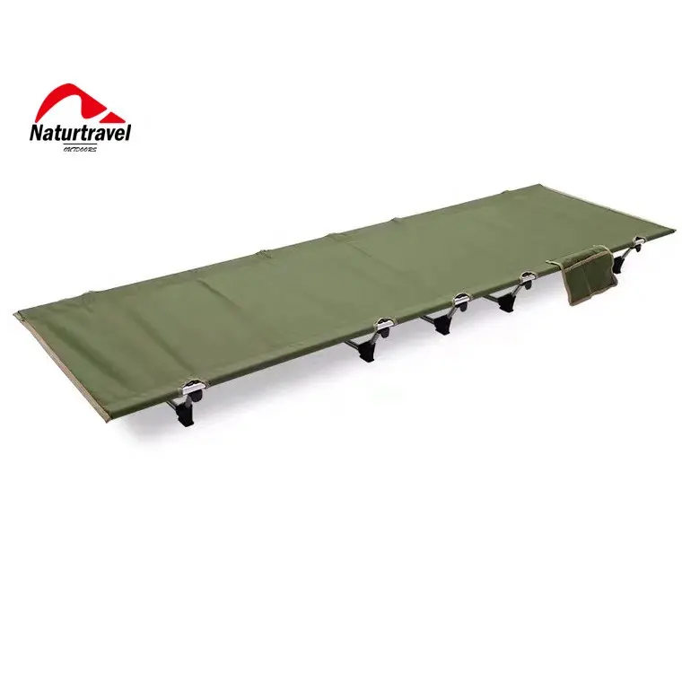 Naturtravel Ultralight Draagbare Vouwen Bed Outdoor Verstelbare Hoogte Camping Bed Klapstoel Bed