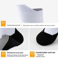 WRELS Chaussettes de sport professionnelles Elite, chaussettes de compression épaisses et rembourrées, antidérapantes, pour hommes, chaussettes de basket-ball, chaussettes d'entraînement de course à pied