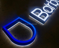 Panneau d'affichage électronique en acrylique d'entreprise en plastique personnalisé pour boutique en plein air Enseigne lumineuse en lettres à DEL 3D illuminée pour les entreprises