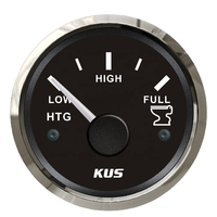 Indicateur de niveau de réservoir d'eau 52 mm en acier inoxydable 316 avec piston noir pour caravane et camping-car 9-32V CN;GUA