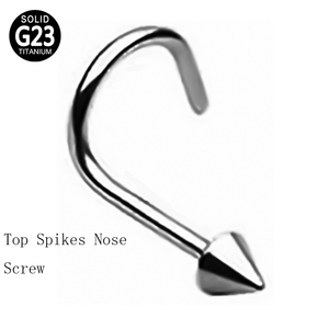 Moda nariz tachuelas ASTM F136 titanio joyería G23 titanio nariz anillos Piercing cuerpo nariz joyería - Product Image 2