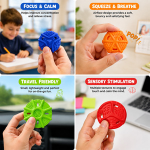 Silicone Finger Squeeze <b>Fidget</b> Toy 5x5x1.8cm Ultra Slim Design For Stress Relief And Focus - Product Image 5