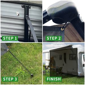 Kit de pantalla parasol para <span class=keywords><strong>toldo</strong></span> RV para Panel lateral, malla negra de 9 '* 7' para <span class=keywords><strong>autocaravana</strong></span>, accesorios para remolque - Product Image 4