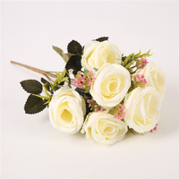 Hochwertige künstliche echte Note Seidenrosen Blumensträuße Mittelteil Tischdekoration Hochzeit Dekorblumen