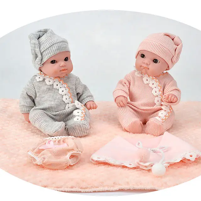 Benutzer definierte wieder geborene Baby puppe Weiche realistische 8-Zoll-wieder geborene Baby puppe für Kinder Palm Neugeborene Babys Kleidung Austauschbare 3D-Augen