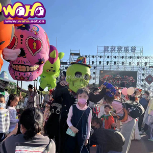 Custom Made Festival <strong>Big</strong> Inflatable Skull <strong>Head</strong> Puppet /Inflatable Halloween Skeleton <strong>Head</strong> <strong>Costume</strong> - Product Image 1