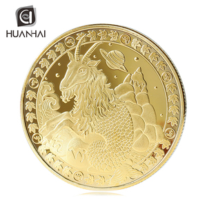เหรียญชุบทองสัญลักษณ์จักรราศีสิบสอง3D ลายนูนโลหะแบบกำหนดเอง - Product Image 5