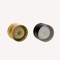 31.5*24mm stocké noir vert couleur inviolable verseur bouchons en aluminium bouchon en plastique pour bouteille d'huile d'olive