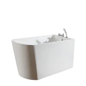 Bañera de baño independiente JOMOO, mini bañera de hidromasaje acrílica, bañera sin costuras con grifo de hardware, diseño ergonómico