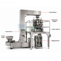 Machine d'emballage entièrement automatique haute productivité pour noix mélangées, cacahuètes, amandes, noix de cajou, avec écran tactile, pour sachets alimentaires en papier