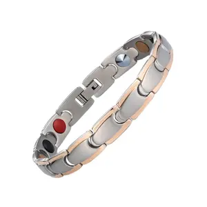 Hàn Quốc thời trang thép không gỉ Ladies Germanium Magnetic năng lượng sức khỏe đồng hồ vòng đeo tay