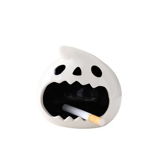 Cute Halloween Ghost Ashtray White Teardrop Shape Desktop Ornament For Smoking Gift - Product Image 5