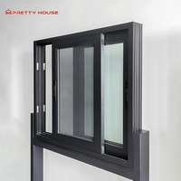 Diseños modernos ventana corredera de aluminio de doble acristalamiento para casa de campo