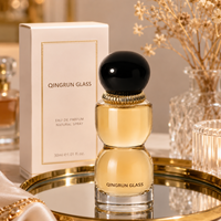 Bouteilles en verre cylindriques de haute qualité, 30 ml, flacon de parfum de luxe, vaporisateur, flacon de parfum transparent avec bouchon