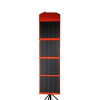 Kit de panneaux solaires pliables 60W-400W, 156,75 mm, efficacité 21 %, monocristallin portable noir 520x460x70 mm, pour la charge de téléphones, ordinateurs portables et batteries externes