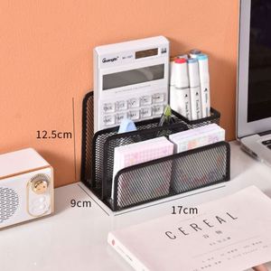 One Stop Shopping Wholesale Metal Mesh Desk Organizer Storage <b>Pen</b> Holder <b>Multi</b>-function File Tray - Product Image 3