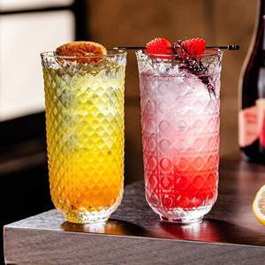 Verre à boire en verre martelé artisanal épaissi pour jus, latte, eau, cocktails – Idéal pour restaurants, bars et fêtes - Product Image 5