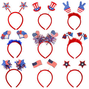 Headband Patriotik Hstyle Bertabur Rhinestone Bendera Amerika Bintang Headband 4 Juli Aksesoris Rambut Dekorasi Hadiah Promosi - Product Image 6