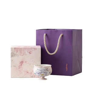 Tasse à thé en céramique peinte à la main motif pivoine, tasse de dégustation de thé, tasse à fleurs, tasse individuelle pour femme, collection Printemps - Product Image 5