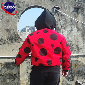 Veste bomber légère à fermeture éclair, coupe-vent, en polyester, unisexe, à capuche, avec impression personnalisée QZFSO - Product Image 3