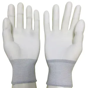 Gants antistatiques en pvc à pois, enduits de doigts, antistatiques, sans peluches, en carbone, gant esd de paume en pu