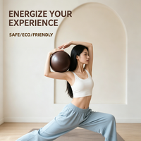 Ballon d'exercice rond personnalisé de 25 cm en PVC pour massage, yoga, Pilates, stabilité, équilibre et entraînement du tronc, avec pompe