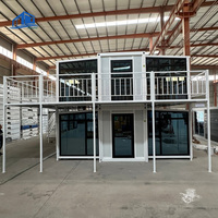 ShanHai Solar Power Maison conteneur modulaire préfabriquée en métal, extensible, à 2 étages, moderne, carrée et respirante