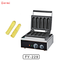 Gaufrier vertical commercial mini belge à gaz et électrique avec plaques amovibles en forme de sucette pour usage domestique
