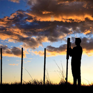 18LB 헤비 듀티 핸드 포스트 파운더 핸들 U 펜스 포스트 홀 디거 24인치 블랙 펜스 포스트 드라이버 래머 - Product Image 6