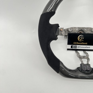 CCExcellent <span class=keywords><strong>ราคา</strong></span>โรงงานที่มีความเงาคาร์บอนไฟเบอร์สีขาวแถบรอบด้านล่างแบนสำหรับนิสสัน<span class=keywords><strong>370z</strong></span> คาร์บอนไฟเบอร์พวงมาลัย - Product Image 5