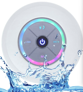 Haut-parleur sans fil à ventouse, rechargeable par USB, mini <span class=keywords><strong>caisson</strong></span> de basses, haut-parleur portable à LED pour la maison et la salle de bain, vente chaude en usine - Product Image 1