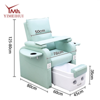 Fauteuil de Pédicure Inclinable Électrique au Design Moderne avec Chargeur de Téléphone et Porte-Boissons, Station de Pédicure Haut de Gamme pour Salons de Manucure et Spas pour les Pieds